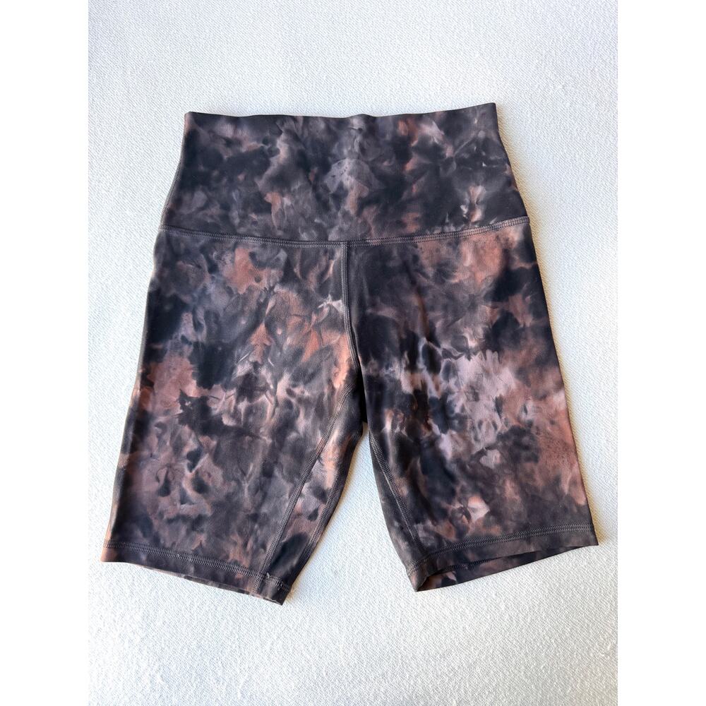 Lululemon Align Shorts 8” High Rise Size 6 Diamond Dye Graphite Grey Pink EUC
